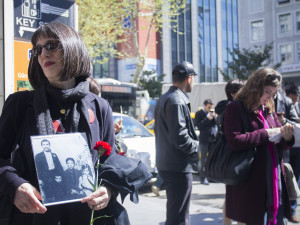 Nancy Kricorian, a New York-based novelist and activist, carries a photograph of her grandmother's family. Her grandmother was among the 8,000 Armenian orphans in a camp at Ras al-Ain after the 1915 massacres.